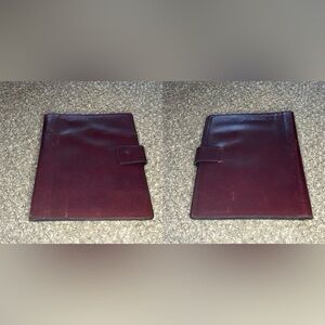 Vintage Bottega Veneta Marco Polo Leather Document Case Holder Portfolio Maroon